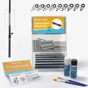 Ojydoiiiy 445056381315 Fishing Rod Repair Kit Complete Tools For Broken Poles