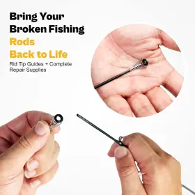 Ojydoiiiy 711181303957 Ojy&doiiiy Fishing Rod Tip Repair Kit With Glue Complete Supplies For Po #2