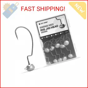 Ojydoiiiy 754191933561 Ojy&doiiiy Swing Weedless Ned Rig Jig Heads 12 Pack Finesse Mushroom Shaky Jigh