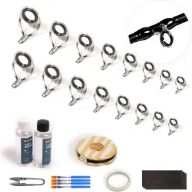Ojydoiiiy 754479188485 Ojy&doiiiy Fishing Rod Repair Kit All-in-supplies For Pole Eyelets W