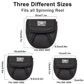 Pfilerso 706189914847 3pcs Fishing Spinning Reel Covers Bag Baitcasting Trolling R #2