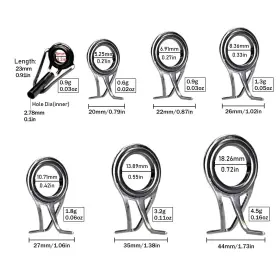 Qualyqualy 440891448040 Fishing Rod Tip Repair Kit Guide Pole Eyes Stai #2