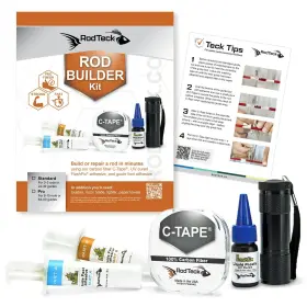 Rodteck 850045660109 Fishing Rod Builder Kit C-tape Liquid Plastic Guide Foot Adhesive And Repai