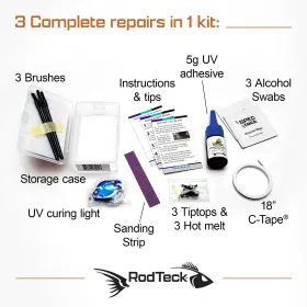 Rodteck 860006859541 Universal Fit Tiptop Kit Fishing Rod Tip Repair - Saltwater Repla #2