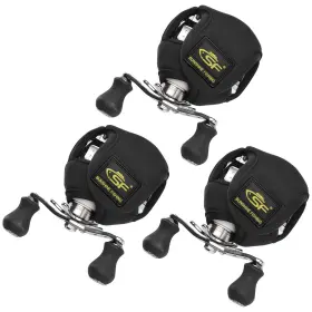 Ft0103f-b Sf 3 Low Profile Casting Reel Cover Black Baitcast Case Pouch Glove Fits 50 1