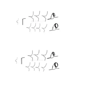 Tachiuwa 747739013337 22 Piece Fly Fishing Rod Guides And Tip Tops Repair Kit Diy Eye Rings