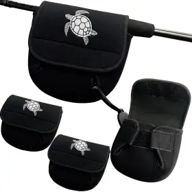 Teyva Daily Daily-0410 3 Pcs Neoprene Fishing Reel Cover Sleeve For 4000 6000 Reels Black