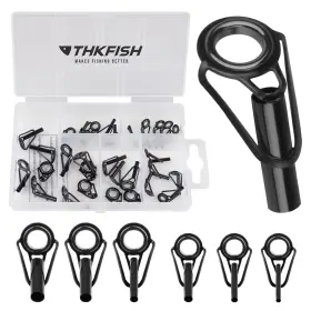 Thkfish 519540812689 Rod Tip Repair Kit Fishing Stainless Steel Ceramic Ring Guide Replace