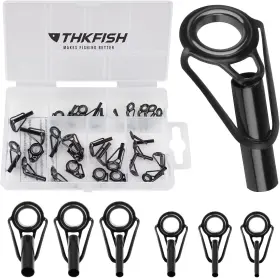 Thkfish 696597664352 Rod Tip Repair Kit Fishing Stainless Steel Ceramic Ring Guide