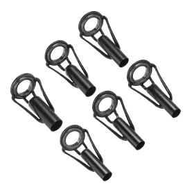 Uxcell 703820885351 6pcs 4.2-5.5mm Fishing Rod Tip Repair Kit Stainless Steel Ring Guide Black