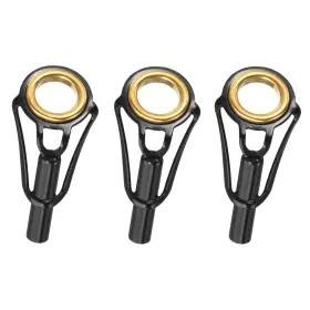 Uxcell 724708716345 3.4mm Tube Dia Fishing Rod Tips Repair Kit 3pcs Stainless Steel Ring Guide