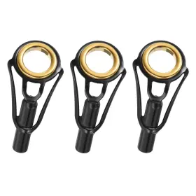 Uxcell 724708716352 3.6mm Tube Dia Fishing Rod Tips Repair Kit 3pcs Stainless Steel Ring Guide