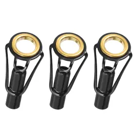 Uxcell 724708716413 4.8mm Tube Dia Fishing Rod Tips Repair Kit 3pcs Stainless Steel Ring Guide