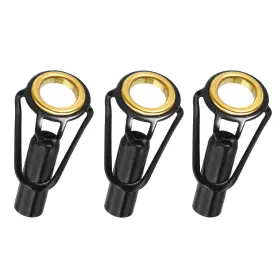 Uxcell 724708716420 3pcs 5mm Tube Dia Fishing Rod Tips Repair Kit Stainless Steel Ring Guide