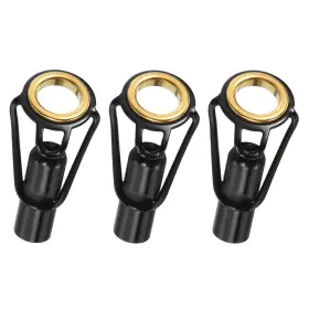 Uxcell 724708716437 5.5mm Tube Dia Fishing Rod Tips Repair Kit 3pcs Stainless Steel Ring Guide