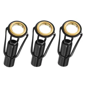 Uxcell 724708716444 6mm Tube Dia Fishing Rod Tips Repair Kit 3pcs Stainless Steel Ring Guide