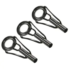 Uxcell 745065810972 3.4mm Tube Dia Fishing Rod Tips Repair Kit 3pcs Stainless Steel Ring Guide