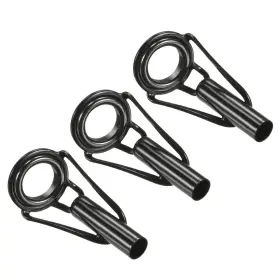 Uxcell 745065811009 3pcs 4.0mm Tube Dia Fishing Rod Tips Repair Kit Stainless Steel Ring Guide
