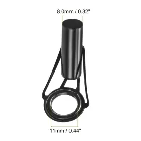 Uxcell 745065811122 3pcs 8.0mm Tube Dia Fishing Rod Tips Repair Kit Stainless Steel Ring Guide #2