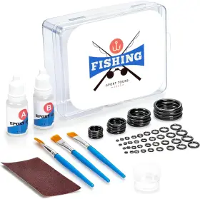 V2croft 313046189173 Fishing Rod Repair Kit 52 Ceramic Guide Rings In 13 Sizes For Pole Eyel