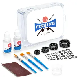 V2croft 717382484099 Fishing Rod Repair Kit Complete With 52 Ceramic Guide Rings 13 Sizes Fish Inch