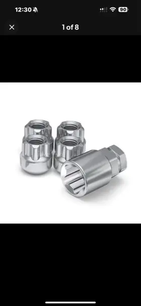 M12x1.50 White Knight 41700ram Chrome Thread Size Open End Radius Seat Socket Type Wheel