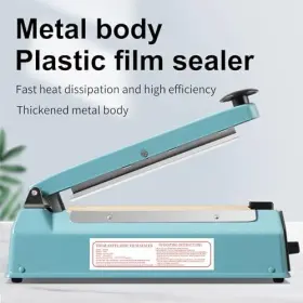 Ft2001 Youyalapin Metal Body Impulse Sealer Manual Heat Machine For Plastic 8 Inch Blue #3