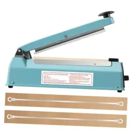 Ft2001 Youyalapin Metal Body Impulse Sealer Manual Heat Machine For Plastic 8 Inch Blue