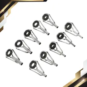 Zaplyte 649603710109 10pack 1.6mm - 3.6mm Tube Dia Fishing Rod Tips Repair Kit Iron Ring Guide Silver