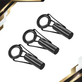 Zaplyte 669739993764 3pcs 8.0mm Tube Dia Fishing Rod Tips Repair Kit Stainless Steel Black Guide Ring