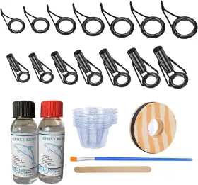 Zhongshan Osbang New Material Co. Ltd 726084555228 Fishing Rod Repair Kit With Glue Tips Guides Replacement