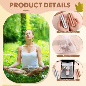 Zonon 313033945973 Pure Copper Zinc Rods Set Pharaoh Rod Egyptian Tuning Calibration Healing #2
