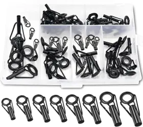 Zuihui 313104820888 40 Pcs Fishing Rod Tip Repair Kit Replacement Stainless Stee