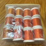 12 Gudebrod Building Thread 521 Orange 100 Yds Per Size Ee. Fixed Price $30.00.