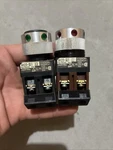 (QTY:2) Fuji Electric AH22-GL1 Push Button Switches (1) Red, Green. Fixed Price $20.00.