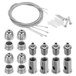 Patikil Ceiling Hanging Wire Cable Kit, 4 Set Lights Panel Steel Silver. Fixed Price $17.20.