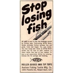Axelson Fishing Tackle Mfg Aftco Tip Tops Newport Beach Ca 1966 Ad SAH8-3. Fixed Price $13.50.