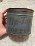 Vintage Tip-top Coffee Metal Can Blue Background As Seen Boston,ma. Fixed Price $48.00.