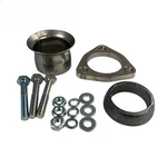 New 2 1/4" Semi-direct Fit Exhaust Flared Y Pipe Triangle Flange Repair Kit Ss. Fixed Price $33.01.