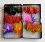 Collection Of Vintage Fly Rod Flies Steelhead Streamer W/ Scientific Anglers Box. Fixed Price $49.98.