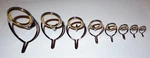 New Set 8 Batson Forecast Ltcudng Gold Zirconium Spinning Fishing Rod Guides #1. Fixed Price $30.00.