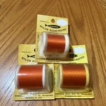 3 Spools Gudebrod Building Thread 521 100 Yds Per Orange. Fixed Price $15.00.