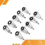 10 Pack 1.6-3.6MM Tube Dia Fishing Rod Tips Repair Kit Iron Ring Guide Silver. Fixed Price $12.39.