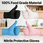 100 Pc Black Nitrile Gloves Disposable Waterproof Cleaning Tattoo Dishwashing. Fixed Price $5.45.