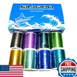 Kalavarma 8PC 240YD Metallic Wrapping Thread Colors For Fishing Rod Guides. Fixed Price $46.69.