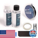 Ojydoiiiy Fishing Rod Repair Kit Epoxy Glue Wrapping Thread Clipper And Masking. Fixed Price $16.88.