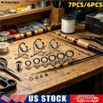 Thkfish Fishing Rod Repair Kit 6/7PCS Stainless Steel Ceramic Tip Guide Set Us. Fixed Price $12.66.