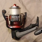 Matzuo MZ-230 Vintage Spinning Fishing Reel Red/silver 5.2:1 Gear Ratio. Fixed Price $18.00.