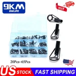 20 65PCS Pole Guide Fishing Rod Tip Repair Kit Ceramic Ring All Size W/box. Fixed Price $9.69.