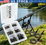 Thkfish 60PCS Fishing Rod Repair Guides Carbon Kits. Fixed Price $14.99.